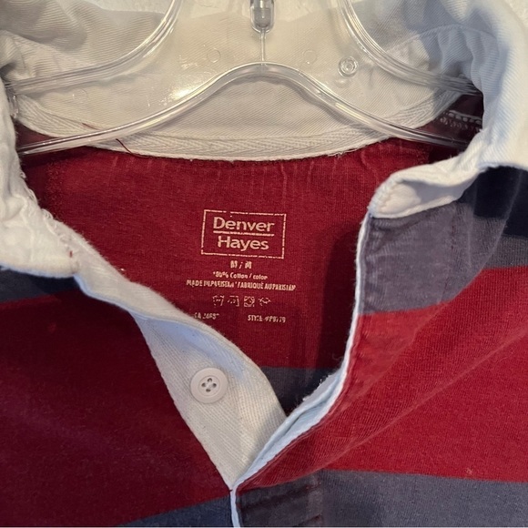 Denver Hayes Rugby Style Crop Top Size Medium - Picture 3 of 5